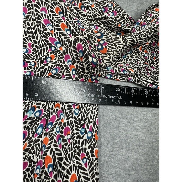 Lilly Pulitzer Multi Color 100% Silk Short Sleeve Womens Blouse Size 6 Peacock - Picture 4 of 6